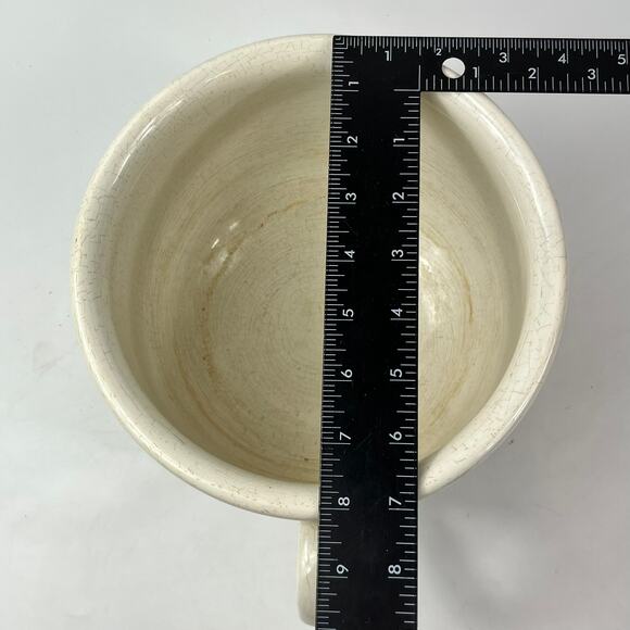 Vintage Boch Belgium Chamber Pot Ironstone Glazed Belgium Ware 6"x8" Pre-War Era - Picture 15 of 15